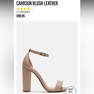 Steve Madden Carrson Block Heel- Blush Leather, Size 8
